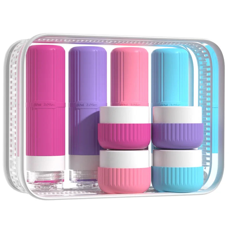 Silicone Travel Toiletry Bottles Set