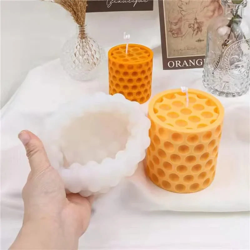 3D Silicone Cylinder Candle Mold
