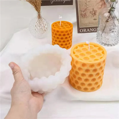 3D Silicone Cylinder Candle Mold