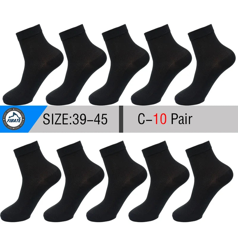 Men’s Bamboo Fiber Mesh Socks 10 Pairs