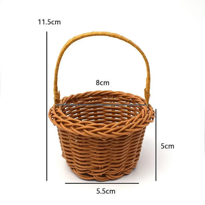 Handwoven Rattan Flower & Storage Basket