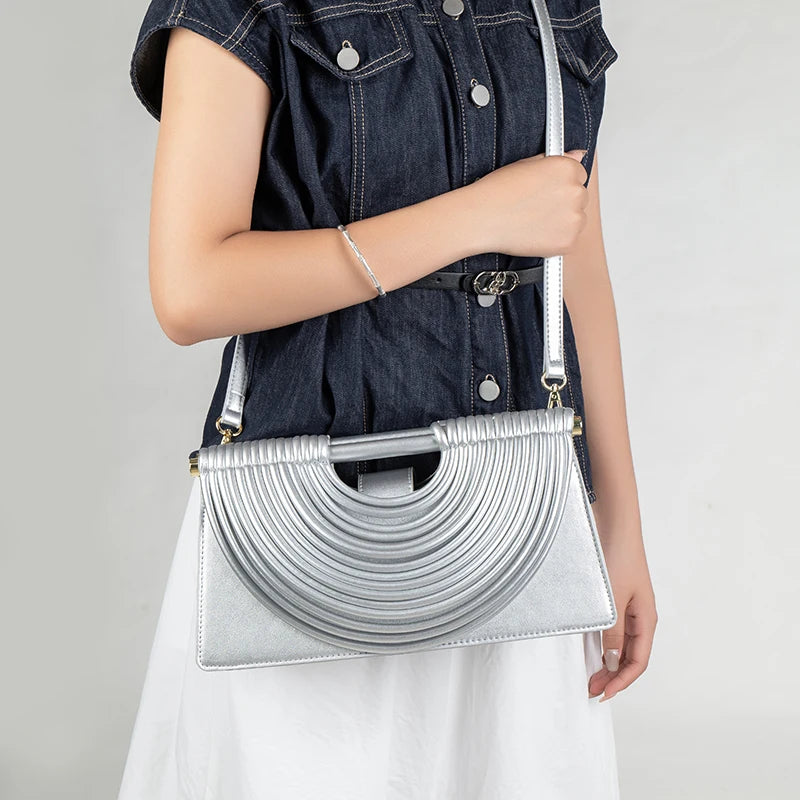 Gold Handwoven Evening Handbag