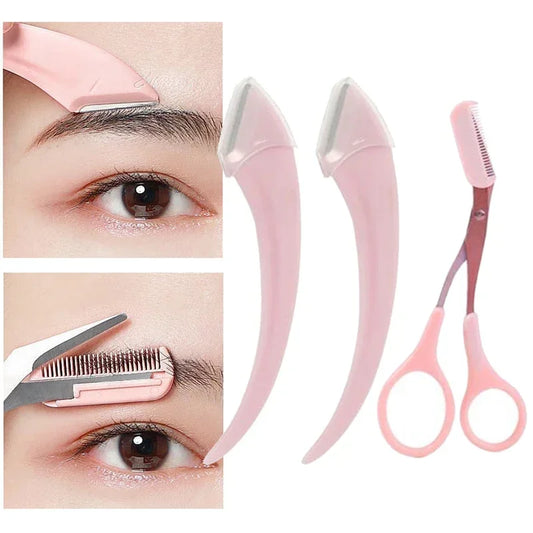 Eyebrow Trimming Razor & Brow Comb Set