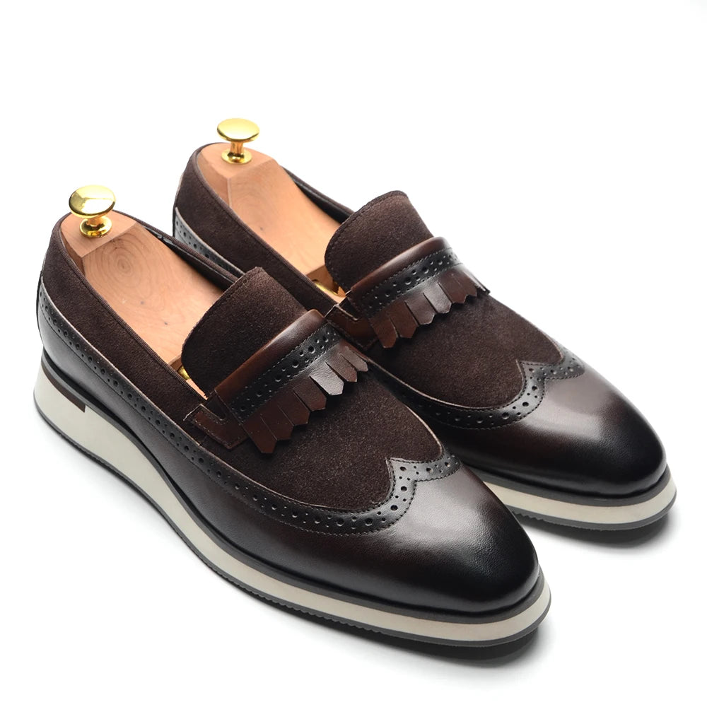 6 Colors Luxury Genuine Leather Non-slip Loafers