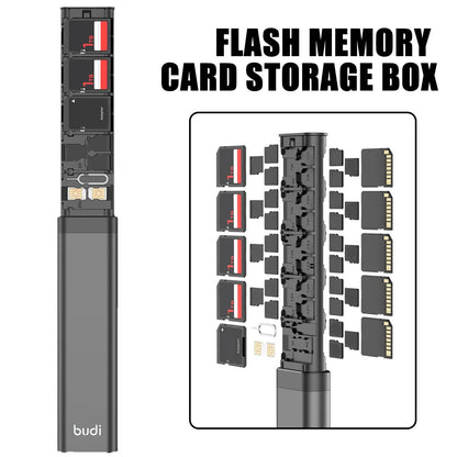 Portable Aluminum Memory Card Storage Case