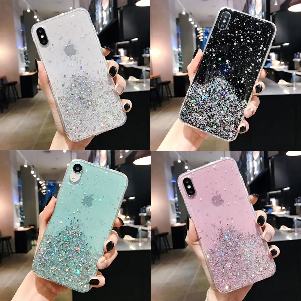 Glitter Phone Case For iPhone 13 mini 12 Pro 11 ProMax For iPhone XR XS Max X 8 7 6s