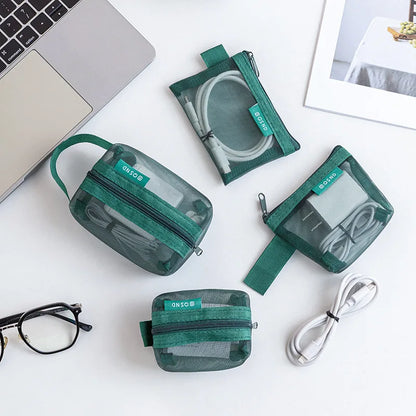 Transparent Mesh Storage Pouch Set