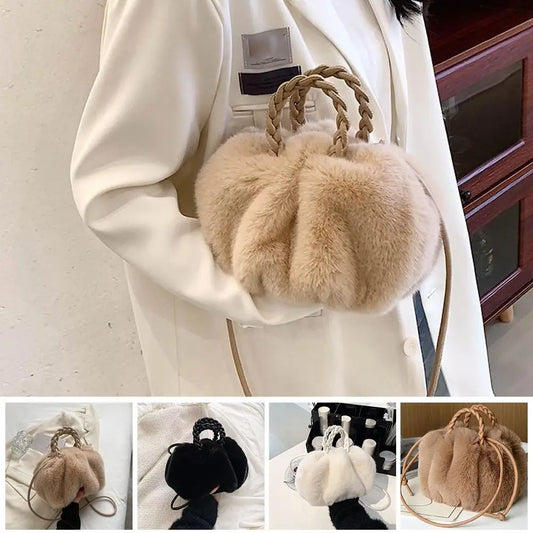 Plush Cloud Pumpkin Crossbody Bag