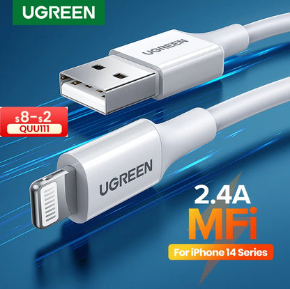 Apple Certified USB-A to Lightning Cable – 2.4A Fast Charge