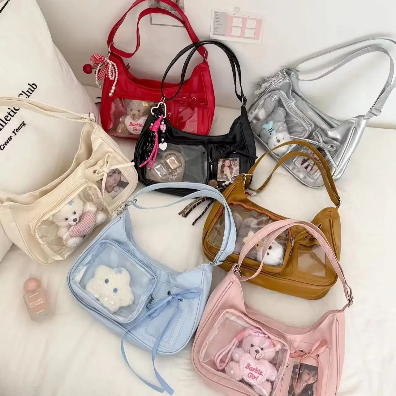 Y2K Transparent Ita Shoulder Bag