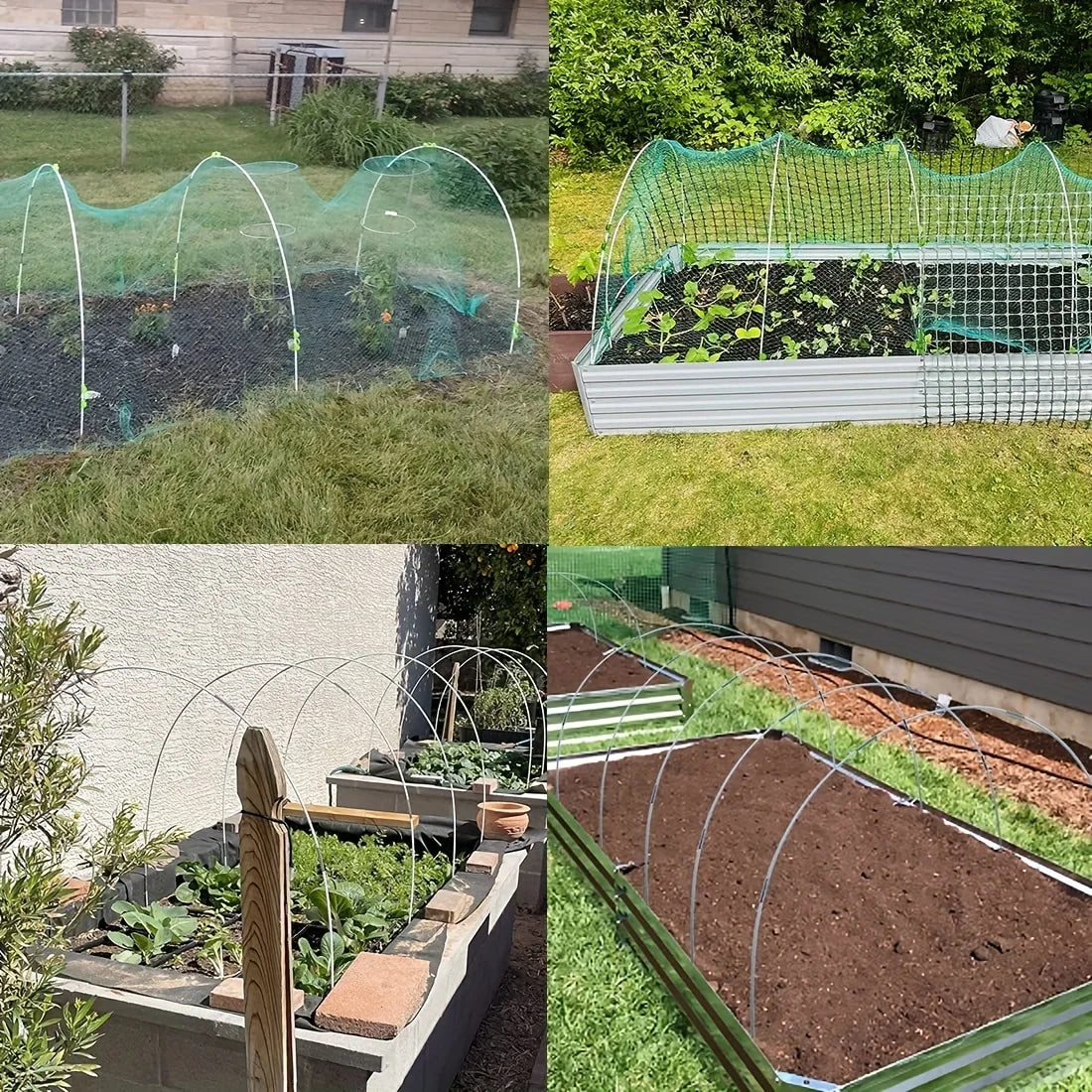 Fiberglass Garden Hoops Grow Tunnel Kit