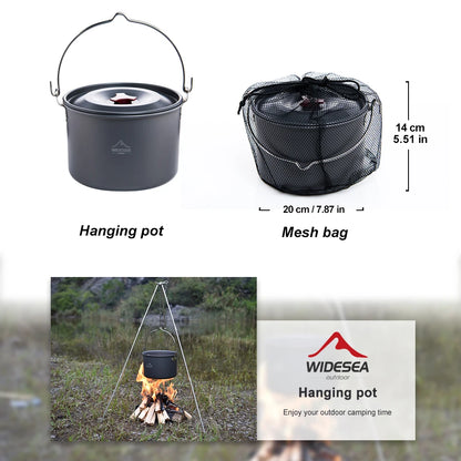 Widesea 4L Camping Hanging Pot