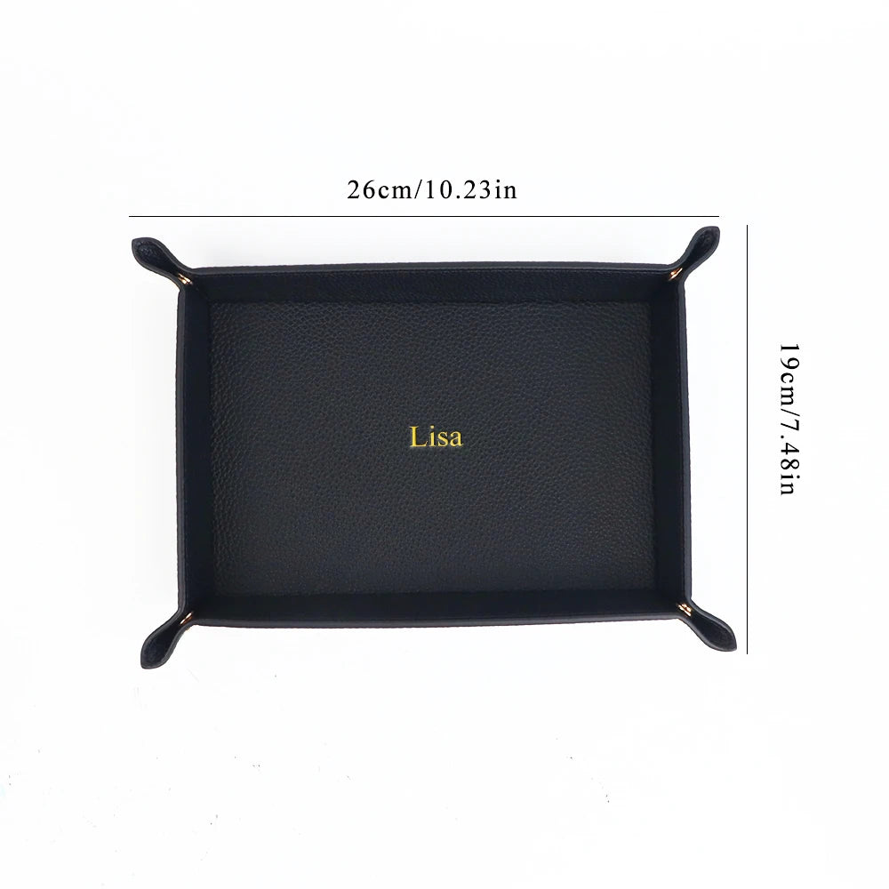 Personalised PU Leather Catchall Tray