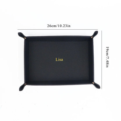 Personalised PU Leather Catchall Tray
