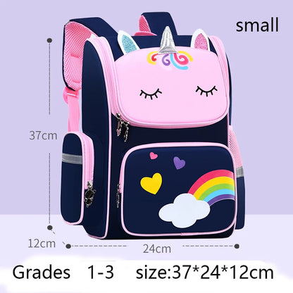 Unicorn Print Girls School Backpack