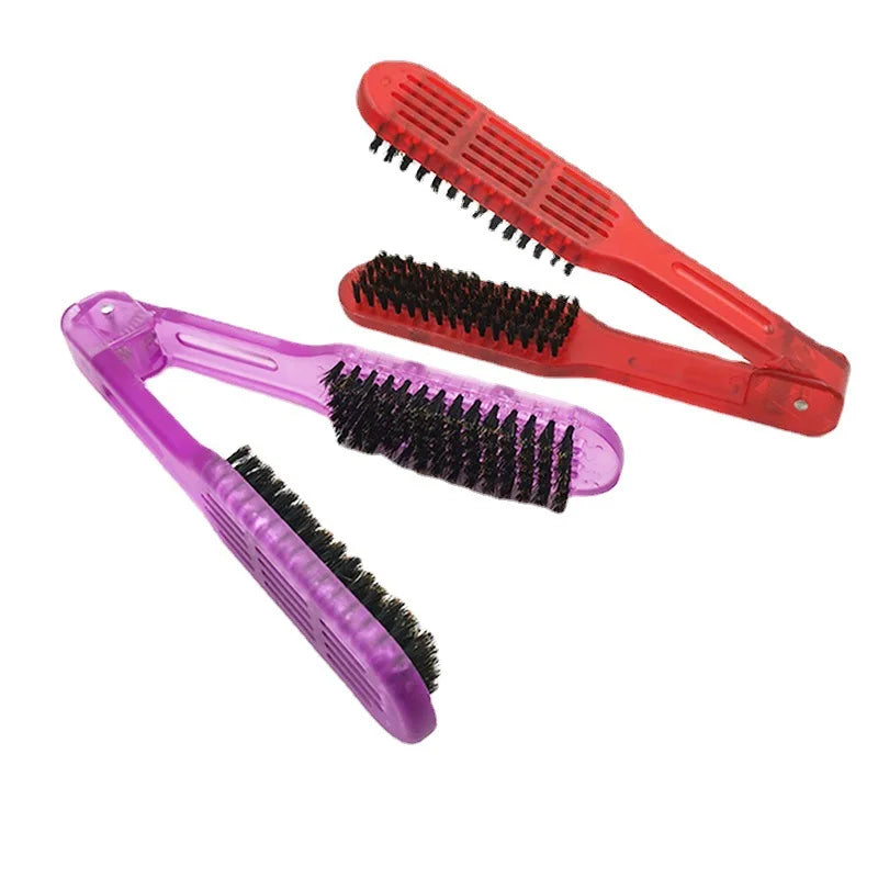 V-Shaped Hair Straightening Brush Comb