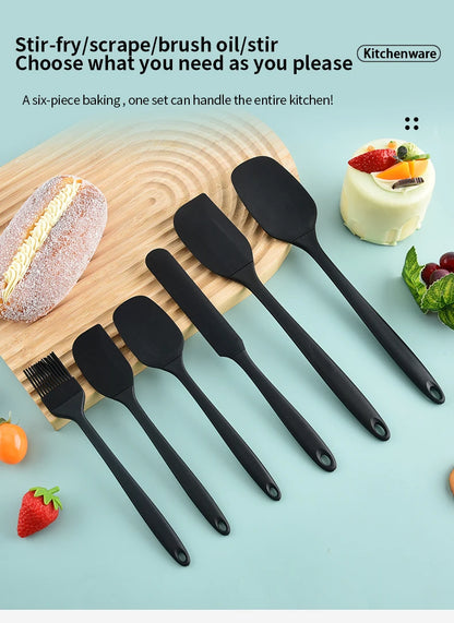 Silicone Spatula, Scraper & Basting Brush Baking Set