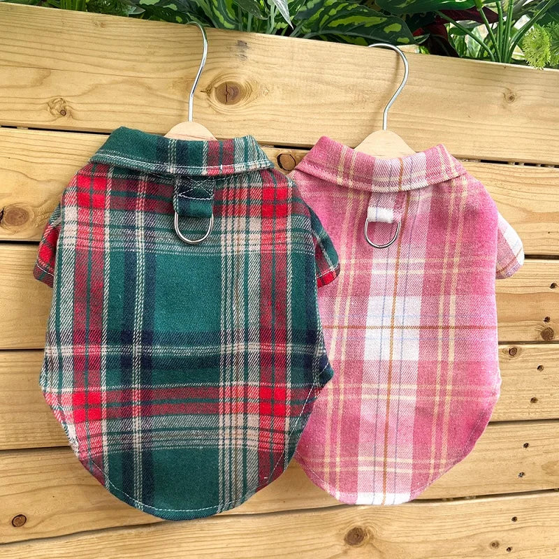 Classic Plaid Dog Shirt
