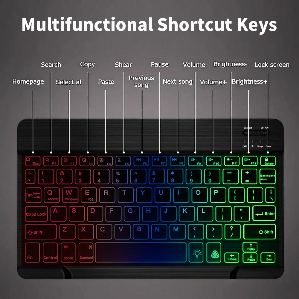 Backlit Bluetooth Keyboard & Mouse Set