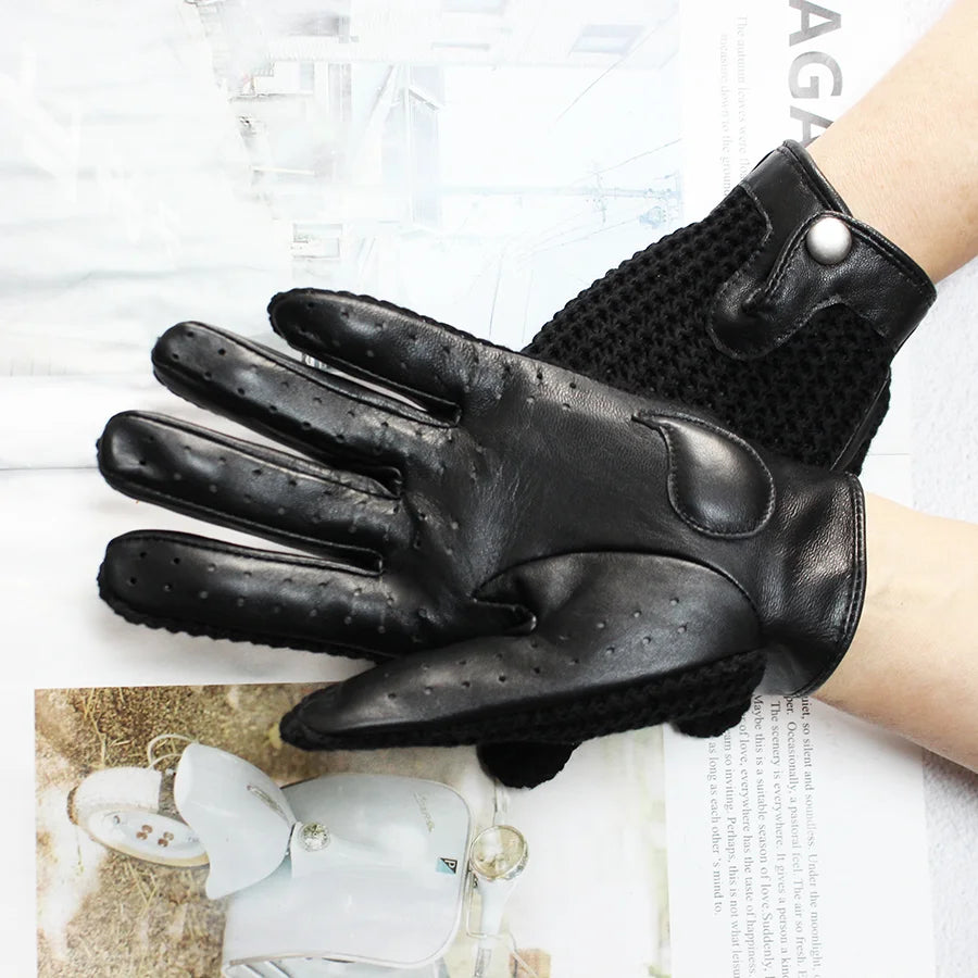 Women’s Genuine Leather Touch Screen Gloves