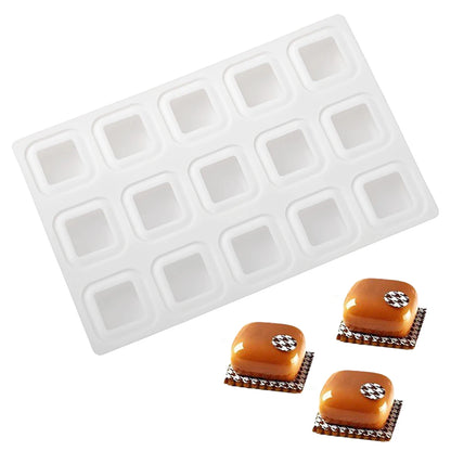 Cube Silicone Baking Mold for Mousse Cakes, Chocolates & French Desserts