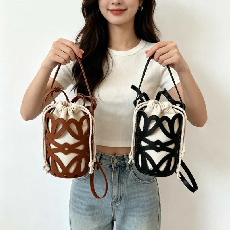 Minimalist Bucket Crossbody Handbag