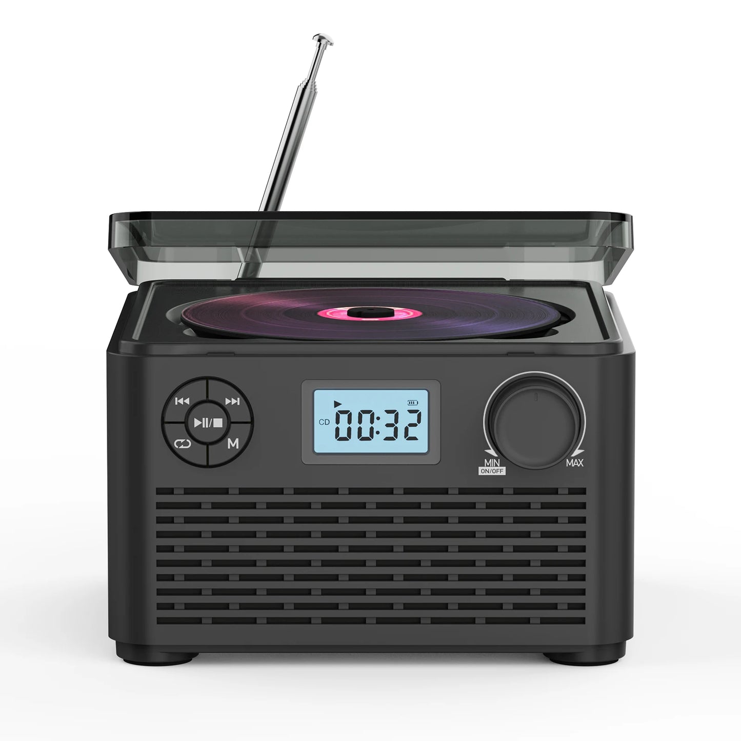 Portable Bluetooth CD Player with FM Radio