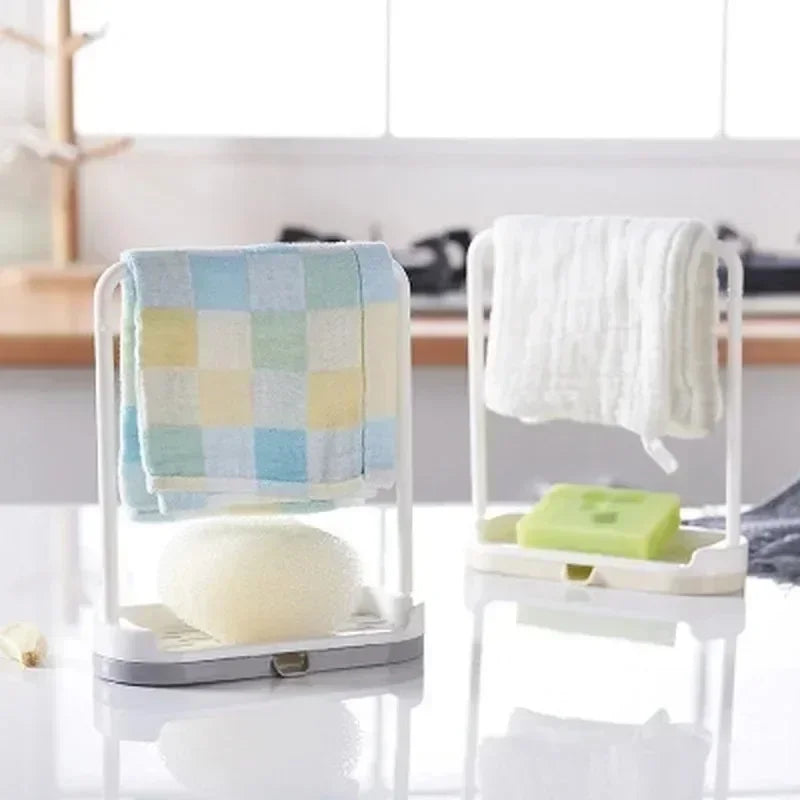 Kitchen Sink Towel & Sponge Organizer Rack