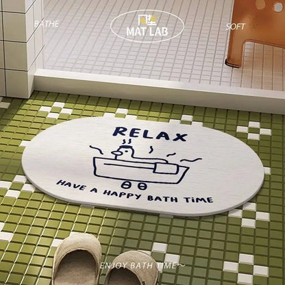 Cute Duck Diatomite Non-Slip Floor Mat