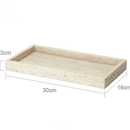 Travertine-Style Bathroom Accessories Set