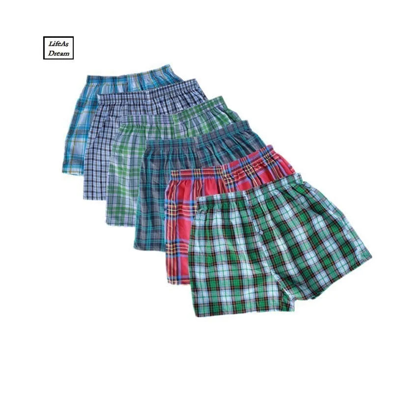 4Pcs/lot M-4XL Classic Men Boxer Shorts