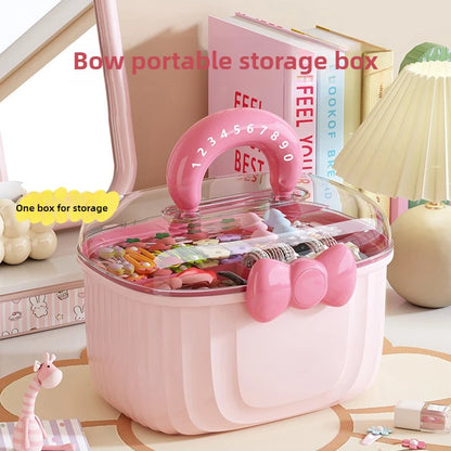 Cute Bow Hair Accessories Storage Box