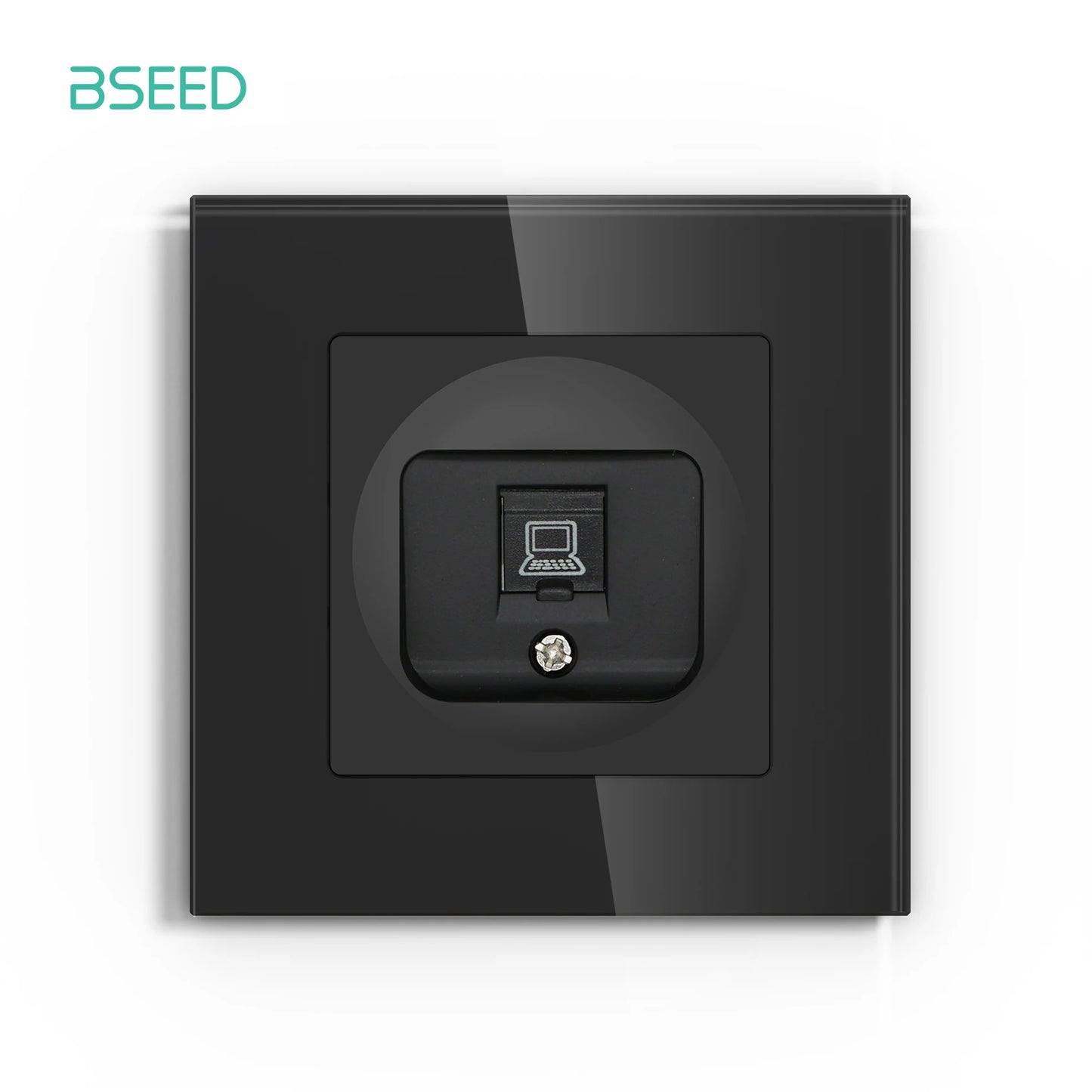 BSEED Glass Wall Socket Outlet – TV, RJ45, Telephone & Satellite