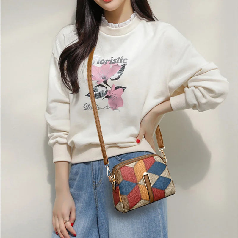 Women’s Designer Style Plaid Shoulder & Crossbody Tote Bag