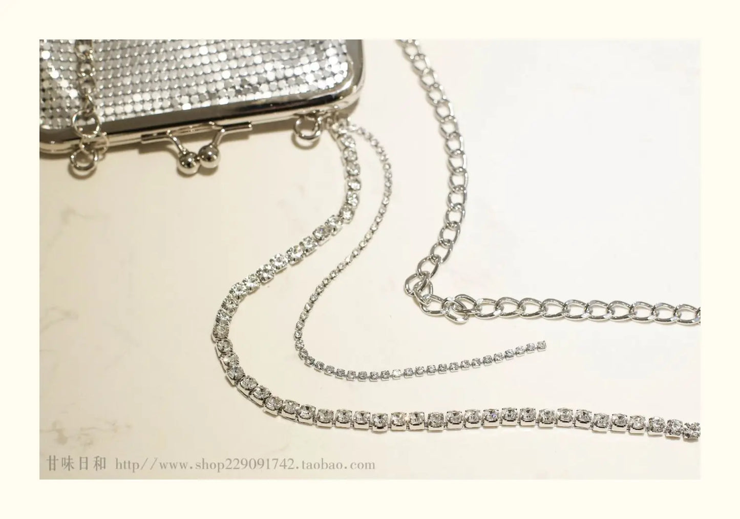 Metallic Sequin Kiss-Lock Bag