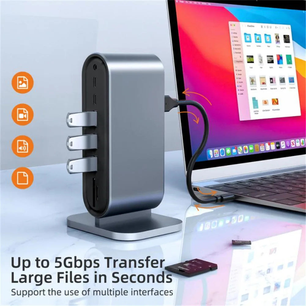 USB-C Docking Station – Up to 12-in-1 Hub