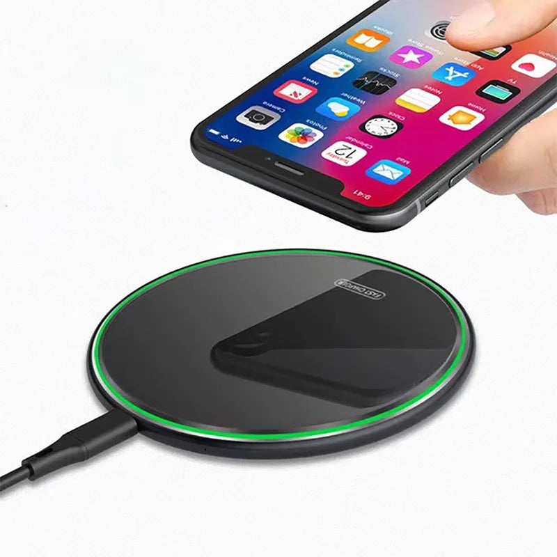 15W Fast Wireless Charging Pad with LED Indicator