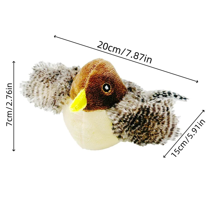 Interactive Sound Bird Feather Toy for Cats