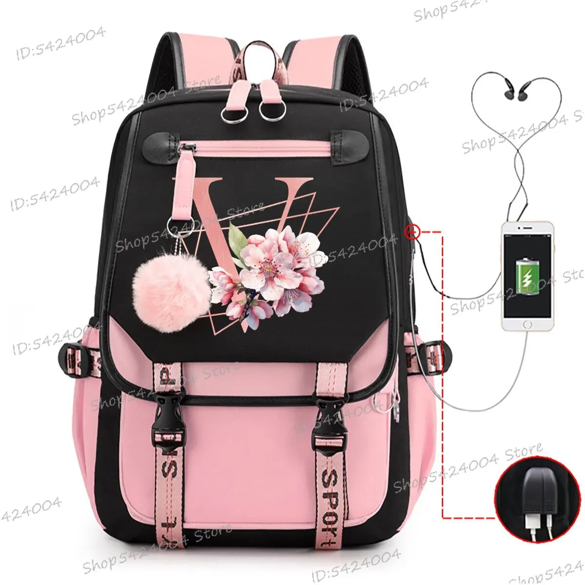 School & Travel Backpack with Laptop Compartment