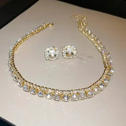 Colorful Crystal Necklace & Earring Set