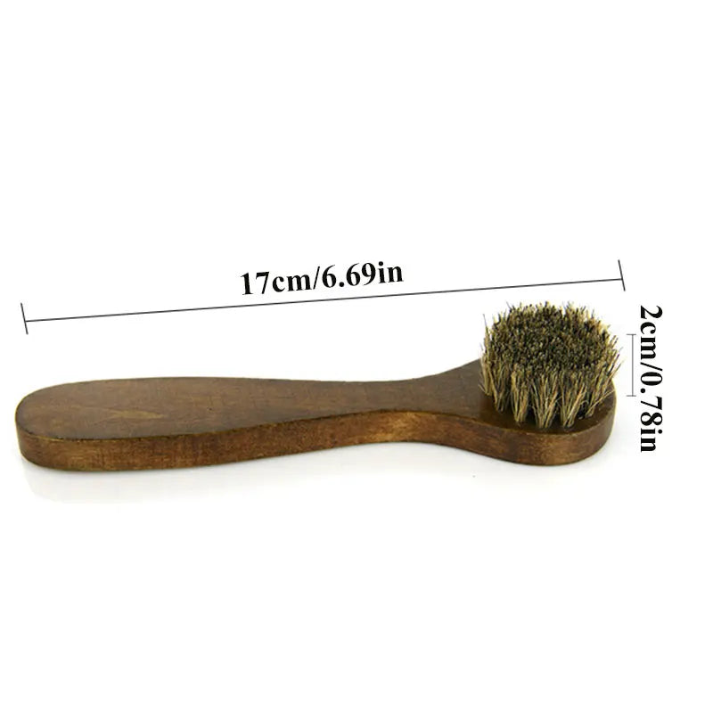 Long Handle Horsehair Shoe Brush