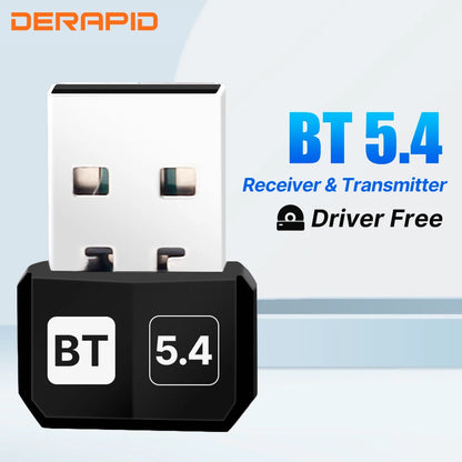 DERAPID Bluetooth 5.4/6.0 USB Adapter
