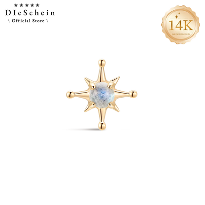 14K Solid Gold Cartilage Stud Earrings