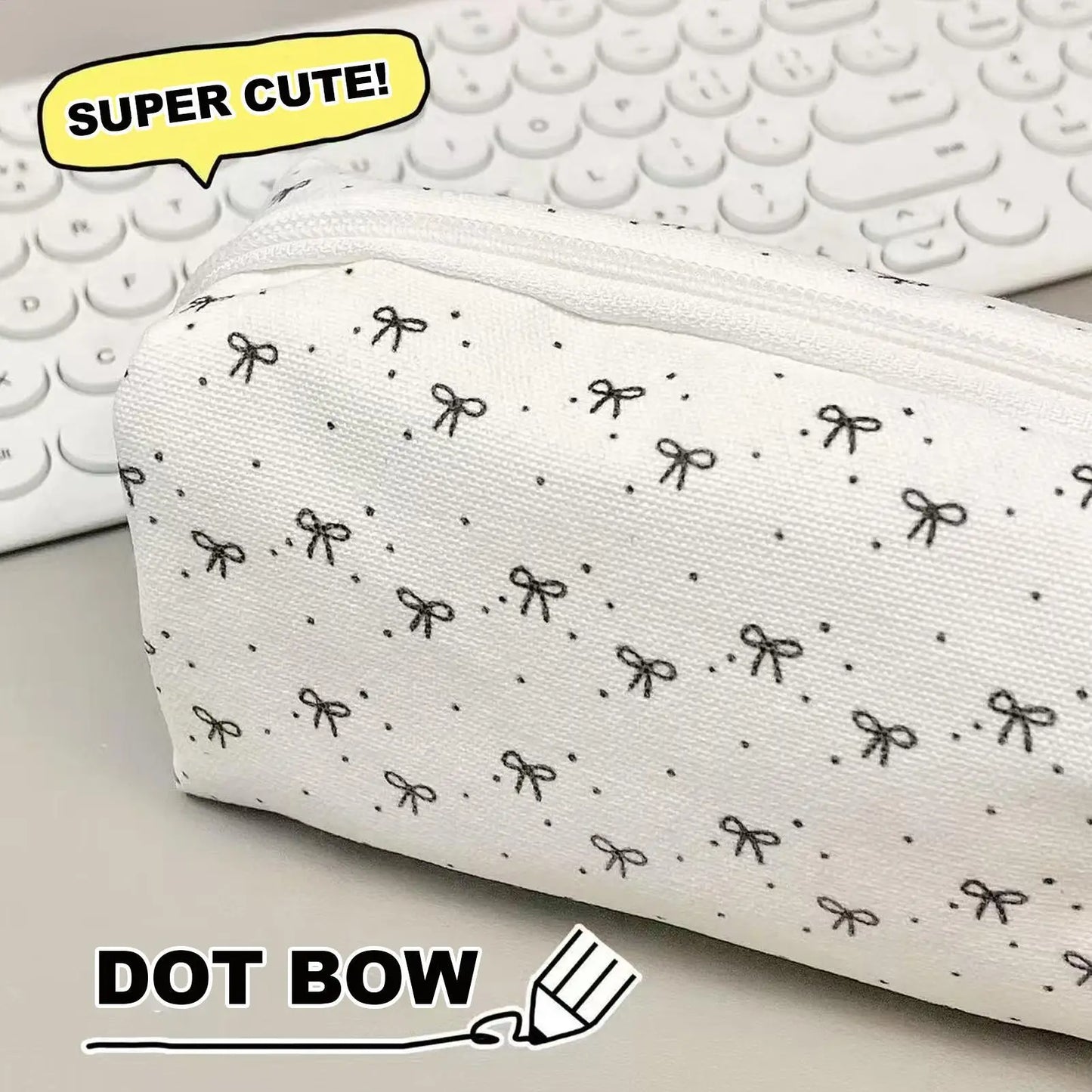Large Capacity Bow Pencil Case
