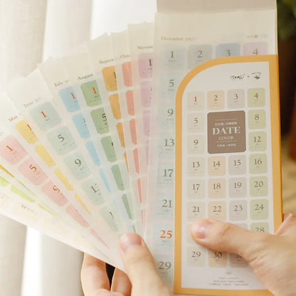 Four Seasons Perpetual Calendar Date Stickers