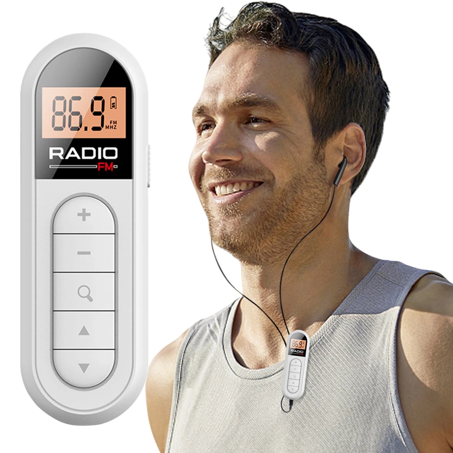 Portable Digital FM Pocket Radio with LCD Display