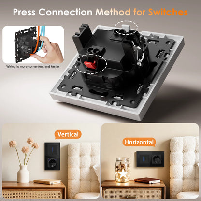 Mechanical Wall Switch & EU Power Socket Series