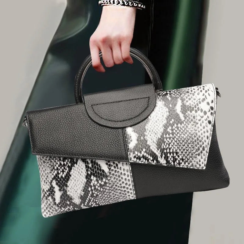 Soft PU Leather Flap Handbag
