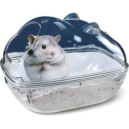 Transparent Hamster Sand Bath House