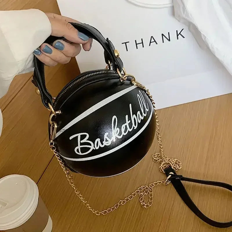 Basketball Round Crossbody Shoulder Bag